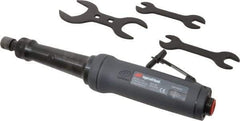 Ingersoll-Rand - 1/4" Collet, Straight Handle, Angle Air Die Grinder - 18,000 RPM, Rear Exhaust, 55 CFM, 1.35 hp, 3/8 NPT - USA Tool & Supply
