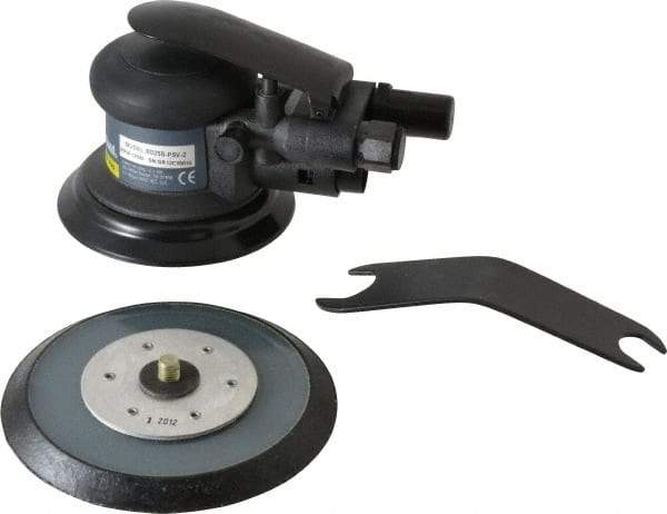 Ingersoll-Rand - 12,000 OPM, 15.8 CFM Air Consumption, Palm Air Orbital Sander - Round Pad, 1/4 NPT Inlet - USA Tool & Supply
