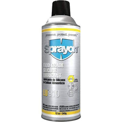 Sprayon - 12 oz Aerosol Silicone Lubricant - Clear, -58°F to 575°F, Food Grade - USA Tool & Supply