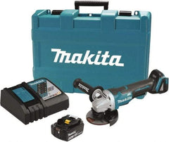 Makita - 4-1/2" Wheel Diam, 8,500 RPM, Cordless Cutoff & Cutoff-Grinder Tool - Straight Handle, Battery Included - USA Tool & Supply