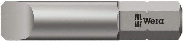 Wera - 1mm x 32mm Blade, 1/4" Drive Slotted Screwdriver Bit - 1-1/4" OAL - USA Tool & Supply