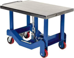 Vestil - 4,000 Lb Capacity Manual Post Lift Table - 25" to 37" Lift Height, 36" Platform Length x 24" Platform Width - USA Tool & Supply