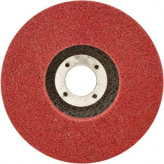 Brite Star - 4-1/2" Diam, 1-1/2" Face Width, Fine Grade, Aluminum Oxide Deburring Wheel - Unitized, Medium Grade, 11,000 RPM - USA Tool & Supply