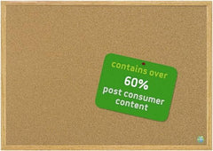 MasterVision - 48" Wide x 36" High Open Cork Bulletin Board - Natural (Color) - USA Tool & Supply