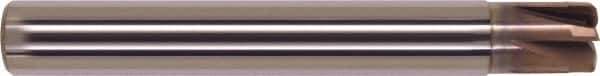 Millstar - 8mm, 6 Flute, Single End, Solid Carbide, 0.94mm Corner Radius End Mill - 76mm OAL, Right Hand Flute, 4mm LOC, Right Hand Cut - USA Tool & Supply