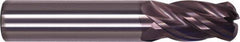 Millstar - 16mm, 4 Flute, Single End, Solid Carbide, 1.9mm Corner Radius End Mill - 89mm OAL, Right Hand Flute, 37mm LOC, Right Hand Cut - USA Tool & Supply