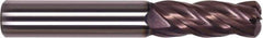 Millstar - 10mm, 4 Flute, Single End, Solid Carbide, 1.59mm Corner Radius End Mill - 70mm OAL, Right Hand Flute, 25mm LOC, Right Hand Cut - USA Tool & Supply