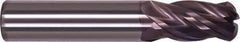 Millstar - 3/4", 4 Flute, Single End, Solid Carbide, 1/4" Corner Radius End Mill - 4" OAL, Right Hand Flute, 1.7" LOC, Right Hand Cut - USA Tool & Supply