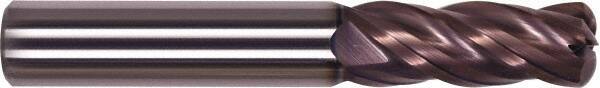 Millstar - 6mm, 4 Flute, Single End, Solid Carbide, 0.8mm Corner Radius End Mill - 63mm OAL, Right Hand Flute, 20mm LOC, Right Hand Cut - USA Tool & Supply