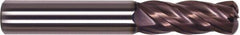 Millstar - 6mm, 4 Flute, Single End, Solid Carbide, 0.8mm Corner Radius End Mill - 63mm OAL, Right Hand Flute, 20mm LOC, Right Hand Cut - USA Tool & Supply