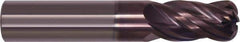 Millstar - 5/8", 4 Flute, Single End, Solid Carbide, 0.093" Corner Radius End Mill - 3-1/2" OAL, Right Hand Flute, 1.45" LOC, Right Hand Cut - USA Tool & Supply