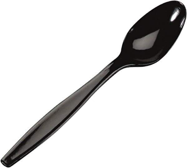 Dixie - Plastic Cutlery, Heavyweight Teaspoons - Black - USA Tool & Supply