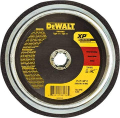 DeWALT - 6" Diam, 5/8" Hole Size, 2" Overall Thickness, 24 Grit, Type 11 Tool & Cutter Grinding Wheel - Coarse Grade, Zirconia Alumina, R Hardness, Resinoid Bond, 6,000 RPM - USA Tool & Supply