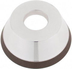 Tru-Maxx - 95mm Diam, 1-1/4" Hole Size, 1" Overall Thickness, 100 Grit, Type 11V9, Tool & Cutter Grinding Wheel - Fine Grade, CBN - USA Tool & Supply