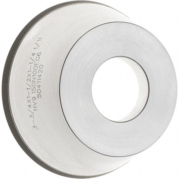 Tru-Maxx - 95mm Diam, 1-1/4" Hole Size, 1" Overall Thickness, 150 Grit, Type 11V9, Tool & Cutter Grinding Wheel - Very Fine Grade, CBN - USA Tool & Supply