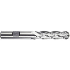 ‎1-1/4″ Dia. × 1-1/4″ Shank × 4″ DOC × 6-1/2″ OAL, HSS 4 Flute, 30° Helix, Ballnose End Mill Series/List #4555 - Exact Industrial Supply