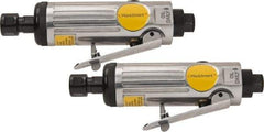 Value Collection - 1/4" Collet, Straight Handle, Air Straight Die Grinder - 22,000 RPM, Rear Exhaust, 4 CFM, 0.45 hp, 90 psi, 1/4 NPT Inlet - USA Tool & Supply