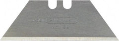 Stanley - 500 Piece High Carbon Steel Utility Knife Blade - 62mm OAL, 2.438" Blade Length, 0.024" Blade Thickness - USA Tool & Supply