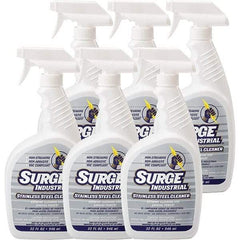 Surge Industrial - 32 fl oz Liquid Stainless Steel Cleaner - Unscented, Spray Bottle Container - USA Tool & Supply