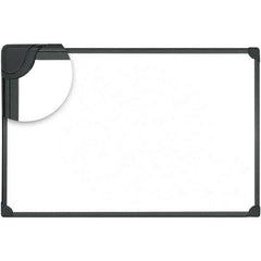 Universal One - 24" High x 36" Wide Magnetic Dry Erase Board - Lacquered Steel, Includes Accessory Tray/Rail & Mounting Kit - USA Tool & Supply