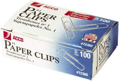 ACCO - 1-3/8" Wide Paper Fastener - Silver - USA Tool & Supply