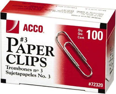 ACCO - 15/16" Wide Paper Fastener - Silver - USA Tool & Supply