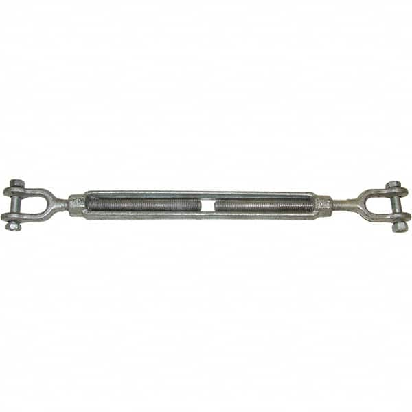 CM - 15,200 Lb Load Limit, 1-1/4" Thread Diam, 12" Take Up, Forged Steel Turnbuckle Body Turnbuckle - USA Tool & Supply