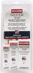 Wooster Brush - 1, 1-1/2 & 2" Angle/Flat Polyester General Purpose Paint Brush Set - 2-3/16, 2-7/16 & 2-11/16" Bristle Length, 7-1/2" Wood Handle - USA Tool & Supply