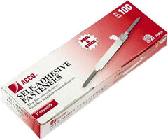 ACCO - 100 Piece Paper File Fasteners - 5.9" Long - USA Tool & Supply