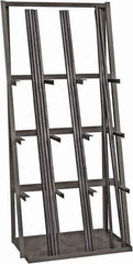 Durham - 3 Bay, 3,000 Lb Capacity, Gray Vertical Bar Storage Rack - 36" Wide x 84" High x 24" Deep - USA Tool & Supply