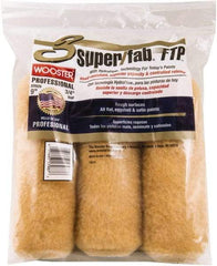 Wooster Brush - 3/4" Nap, 9" Wide Paint Roller - Semi-Rough to Rough Texture, Knitted - USA Tool & Supply