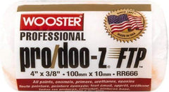 Wooster Brush - 3/8" Nap, 4" Wide Paint Roller - Medium Texture, Woven - USA Tool & Supply