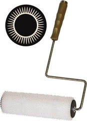 Wooster Brush - 9/16" Spiked Roller, 9" Wide Paint Roller & Frame - Smooth Texture, Polyethylene - USA Tool & Supply