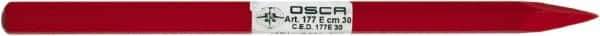 Osca - 12" OAL x 13/32" Blade Width Brick Chisel - Forged Steel Handle - USA Tool & Supply