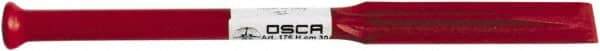 Osca - 12" OAL x 2-1/2" Blade Width Brick Chisel - Chrome Vanadium Steel Handle - USA Tool & Supply