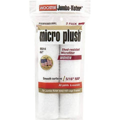Wooster Brush - 3/8" Nap, 6-1/2" Wide Paint Roller - Smooth Texture, Microfiber - USA Tool & Supply