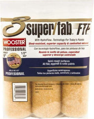 Wooster Brush - 1/2" Nap, 9" Wide Paint Roller - Semi-Rough Texture, Knitted - USA Tool & Supply