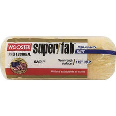 Wooster Brush - 3/8" Nap, 7" Wide Paint Roller - Medium Texture, Woven - USA Tool & Supply