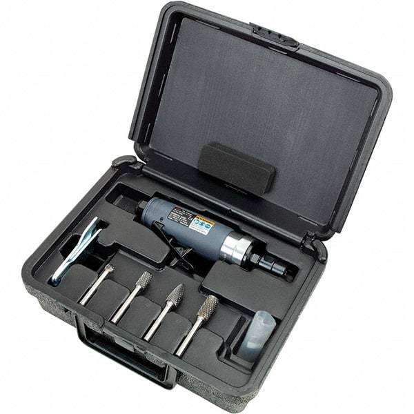 Ingersoll-Rand - 1/4" Collet, Straight Handle, Air Straight Die Grinder - 25,000 RPM, Rear Exhaust, 7 CFM, 0.33 hp - USA Tool & Supply