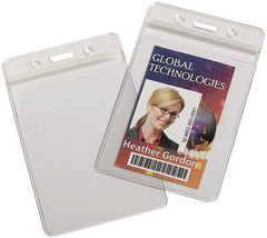 Ability One - Hanging Badge Holder - Clear - USA Tool & Supply
