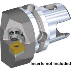 Kennametal - Right Hand Cut, Size KM63TS, CN.. 120408 & CN.. 432 Insert Compatiblity, Internal Modular Turning & Profiling Cutting Unit Head - 43mm Ctr to Cutting Edge, 60mm Head Length, Through Coolant, Series KM63 - USA Tool & Supply