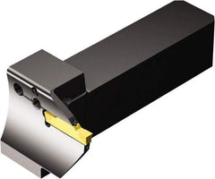 Sandvik Coromant - QS-R/LG123..C..E..B, External, Left Hand, 20mm Max Depth of Cut, Indexable Grooving Tool Holder - N123H2-0400-0004-TF Insert Compatibility, 25mm Shank Height, 25mm Shank Width, 112mm OAL, Through Coolant - USA Tool & Supply