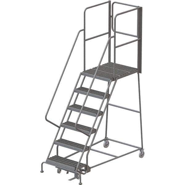 TRI-ARC - Rolling & Wall Mounted Ladders & Platforms Type: Rolling Warehouse Ladder Style: Rolling Platform Ladder - USA Tool & Supply