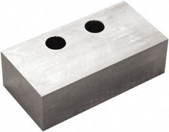 5th Axis - 6" Wide x 2" High x 2.95" Thick, Flat/No Step Vise Jaw - Soft, Steel, Manual Jaw, Compatible with V6105M Vises - USA Tool & Supply