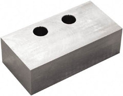 5th Axis - 6" Wide x 2" High x 2.95" Thick, Flat/No Step Vise Jaw - Soft, Aluminum, Manual Jaw, Compatible with V6105M Vises - USA Tool & Supply