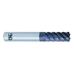 1/2'' Dia. - 3-1/2'' OAL - - WXS Coated CBD - 45° Helix HP End Mill - 6 FL - USA Tool & Supply