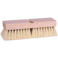 9″ Deck Scrub Brush, White Tampico Fill - USA Tool & Supply