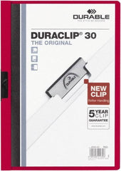 DURABLE - 11" Long x 8" Wide Report Cover - Red - USA Tool & Supply