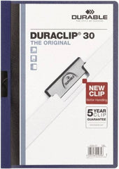 DURABLE - 11" Long x 8" Wide Report Cover - Dark Blue - USA Tool & Supply