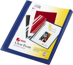 ACCO - 11" Long x 8" Wide Report Cover with Tang/Prong Binding - Blue - USA Tool & Supply